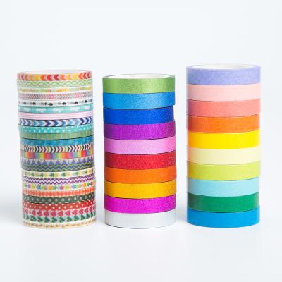 China AAGU 44Rolls/Set Planner Tape Skinny Rainbow Washi Tape Stationery Colorful Adhesive Paper Tape Decorative Crafts for sale