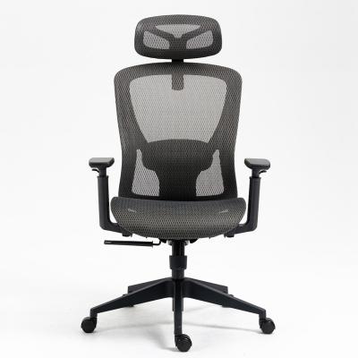 China Modern High Quality Cooling Fabric Mesh Chair Offices Swivel High Back Desk Chairs Executive Chair With Headrest for sale