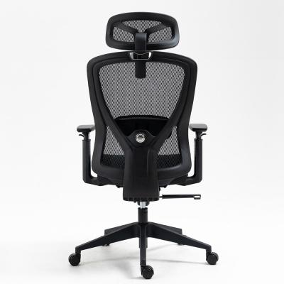 China Best Quality Fabric Mesh Chair Cooling Modern Offices Swivel High Back Desk Chairs Executive Chair With Headrest for sale