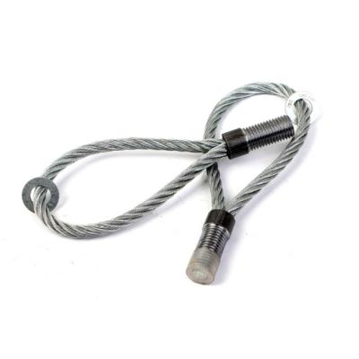 China Industrial Precast Concrete Accessories Galvanized Stainless Steel Wire Rope Threaded Loop Slings Lifting Price for sale