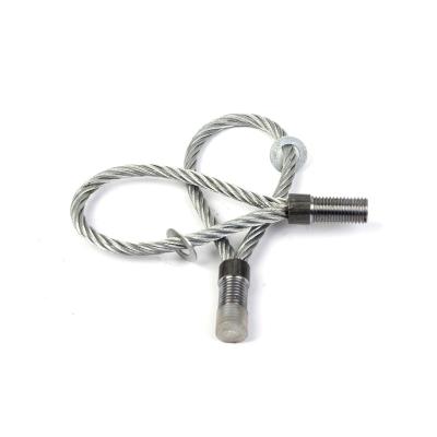 China Industrial Threaded Cable Lifting Stainless Steel Wire Steel Rope Buckle Clamp For Building Material for sale