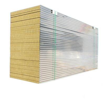 China modern rock wool insulation roof panel villa wall sandwich panel building wall steel white panel for sale