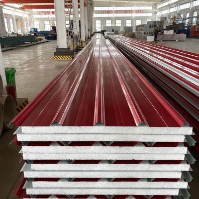 China Customized PU Roof Panel Building Material Polyurethane Sandwich Panel Metal PU Sandwich Roof Wall Panel for sale