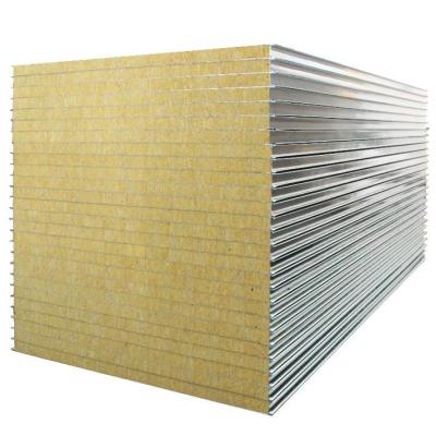 China Modern High Quality Rock Wool Sandwich Panel Insulation Panel For Interior Wall Outside Tall Wall Panels for sale