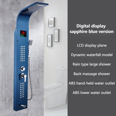 China Without Cheap Blue Ocean Shower Wall Panel Sliding Bar Shower Panel Waterproof Smart Shower Panel for sale