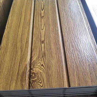 China Modern Chinese exterior faux wall woodline insulation board wall panel external wall cladding exterior siding for sale