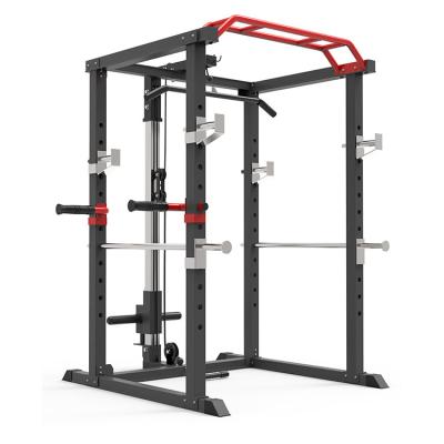 China Smith Power Machine Adjustable Cage with Squat Stand 1.9*1.25*2.2m Leg Bar Clamp Nut Adjustable Barbell Drop Down Bar for sale