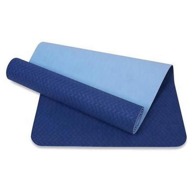 China Eco Friendly Custom Logo 6mm Tape Yoga Mat Wholesale Waterproof Washable Anti-Slip Durable Double Sided Yoga Mat for sale