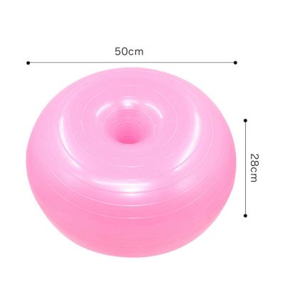 China Donut Apple Sharped Shine Anti Slip Non Exercise 50cm 65cm Donut Message Yoga Donuts Ball for sale