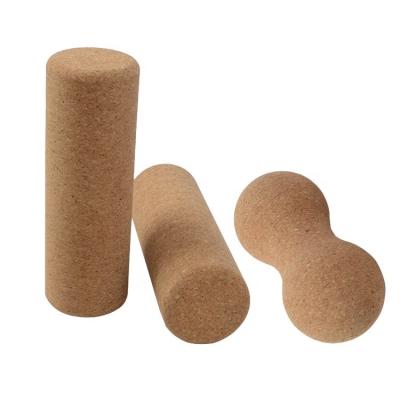 China 100% Eco-Friendly Sport Support Double Cork Yoga Exercise Peanut Cork Massage Ball for sale