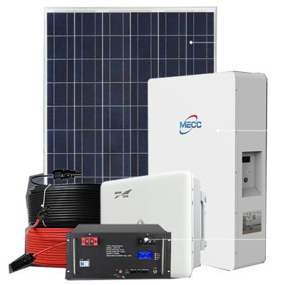 China MECC Wind Solar Power System Home Hybrid Kit Set 51.2V 200ah 10KW For Home Use Panel Battery Customized for sale