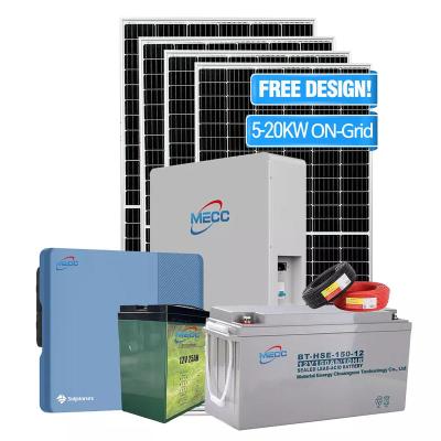 China MECC Home Use 5kw System Solar Power System Home Photovoltaic Hybrid Grid Solar System Kit for sale