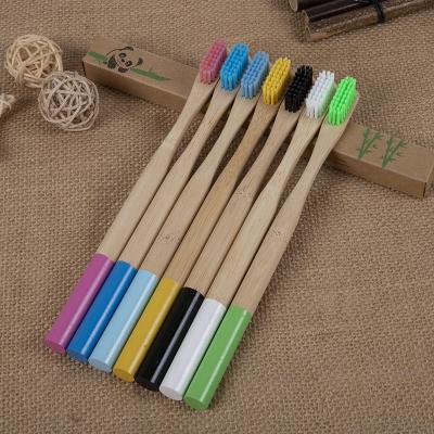 China Hotsale Eco Wooden Round 100% Biodegradable Handle Bamboo Toothbrushes for sale