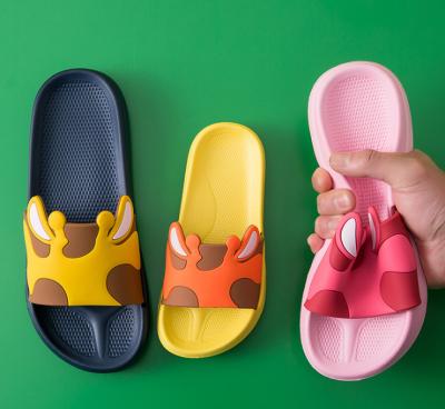 China Hot Selling Custom Made Soft Rubber Thick Unique Sandals Anti-Slippery PVC Slide Bathroom Cartoon Slippers Children Slippers for sale