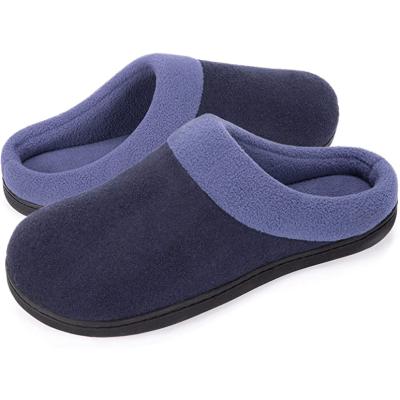 China 2021 Winter Wholesale Spring Wool Fabric Rubber Sole Anti-skid Memory Foams Slippers Home Shoes Men's Slippers for sale