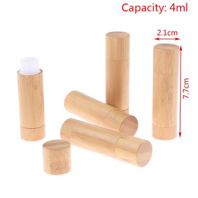 China Eyelash mascara wand sweep natural bamboo tube natural bamboo diy cosmetic container lipstick lip balm lip gloss empty tube for sale