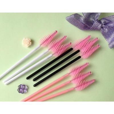 China Feather color water drop eyelash brush disposable volume mascara brush pink color100pcs/lot direct sales for sale