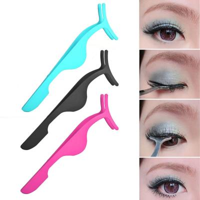 China Special Tools Multifunctional False Eyelashes Eyelash Curler Stainless Auxiliary Tweezers Clip for sale