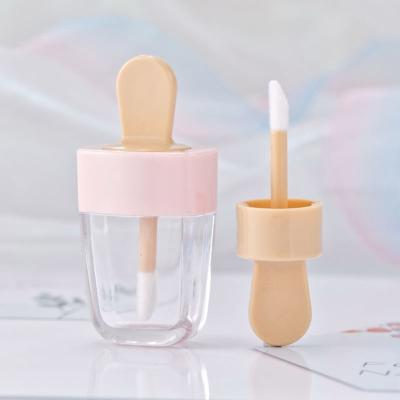 China Cosmetic Clear Empty Lip Balm Lip Gloss Tube Refillable Ice Cream Container With Lid for sale