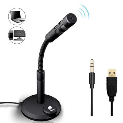 China Mini Headset Microphone Desktop Microphone Laptop 3.5mm Studio Microphone MIC Speech Stand Stand For PC for sale