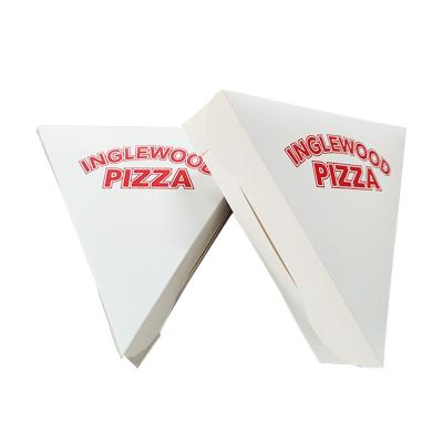 China Recyclable Wholesale Custom Printing Packaging BiodegradableTriangle Pizza Slice Paper Box for sale