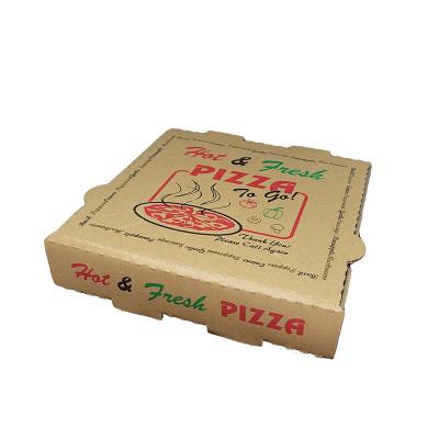 China Recyclable custom printed disposable kraft paper food box 6/8/12/14/16/18 inch corrugated pizza packaging boxes for sale