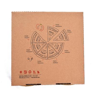 China Recyclable cheap sliced ​​custom printed corrugated triangle pizza triangle takeaway paper packaging pizza box offer for sale