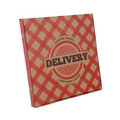 China Manufacturers Recyclable Custom All Size Printed Corrugated Paper Red Brown Mini Pizza Packaging Delivery Boxes for sale