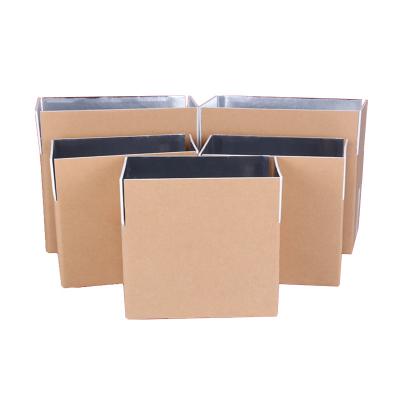 China Recyclable Wholesale Reusable Cold Chain Food Packaging Cardboard Custom Insulated Thermal Aluminum Foil Box for sale