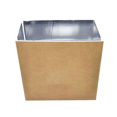 China Recyclable Custom Fold Foam Insulated Aluminum Foil Boxes Frozen Fruit Vegetable Food Packaging Paper Box for sale