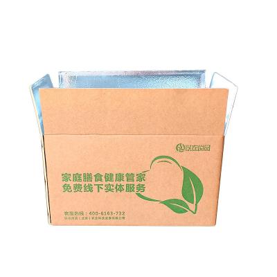 China Recyclable Custom Foil Foam Thermal Packaging Box Logo Printing Disposable Frozen Food Boxes for sale