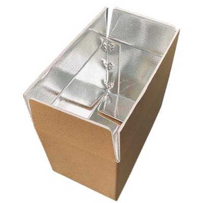 China Factory Custom Recyclable Aluminum Foil Foam Insulation Delivery Cardboard Box Recyclable For Cold Food Seafood for sale