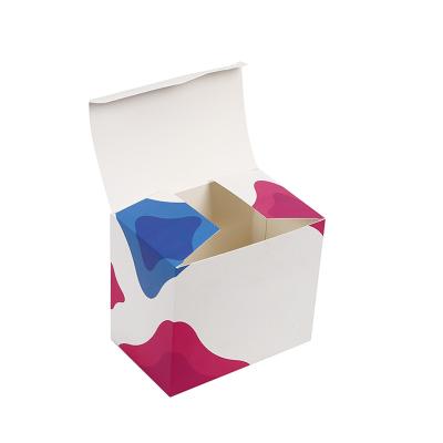 China 350/400gsm Recyclable Custom White Cosmetic Card Paper Box Essential Oil Soap Packaging Color Box for sale