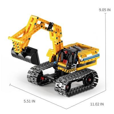 China 2 in 1 Excavator or Robot 2 in 1 Toys Building Blocks Kit Excavator or Robot Building Set for Kids 5-13 Engineering STEM Construction Toy for sale