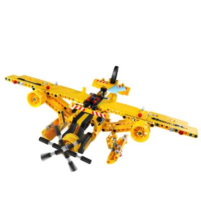 China 2 in 1 Excavator or Robot 2 in 1 Truck or Dump Plane Construction Engineering Kit DIY STEM Building Toy for Boys for sale