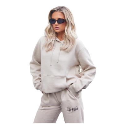 China Anti-Wrinkle Tracksuits Outfits 2 Piece Jogger Fitness Set Pullover Sweatpants Recycled Bacd Graphic Printed Oversized Hoodie for sale