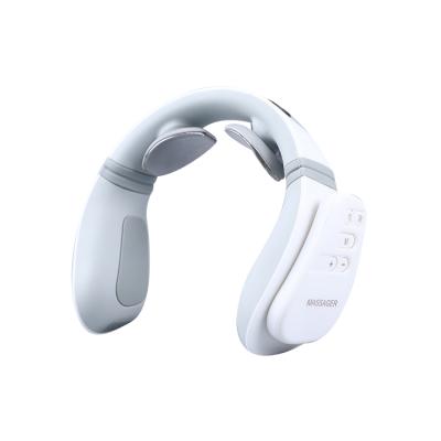 China Neck Pulse Technology Remote Control Electric Smart Neck Shoulder Massager For Office Worker for sale