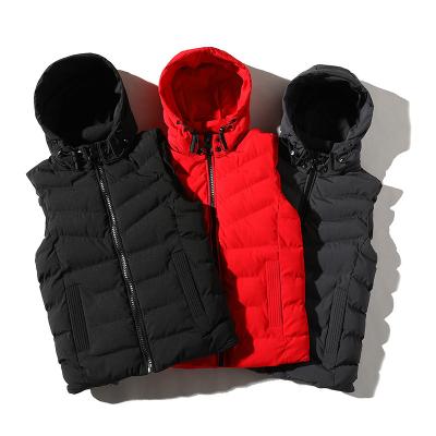 China Wholesale Breathable Mens Hooded Sleeveless Vests And Vests Padded Jacket Mens Coat Vest For Winter for sale