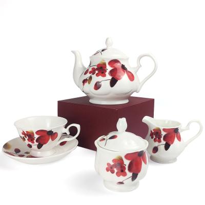 China New Design Viable Style Cool Coffee Tea Sets Fine Bone China Coffee And Tea Sets for sale