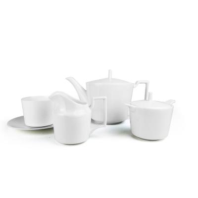 China Manufacturer Bone China Luxury Royal Tea Cup Sets White Tea Set For 6 Person for sale