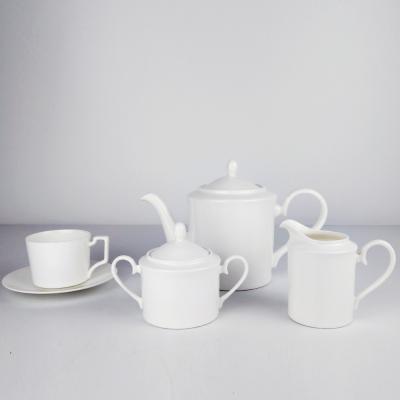 China New Product Viable White Coffee Tea Sets Bone China Tea And Coffee Set for sale