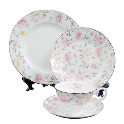 China Wholesale Viable Environmental Protection Bone China Ceramic Fine Dinner Dish for sale