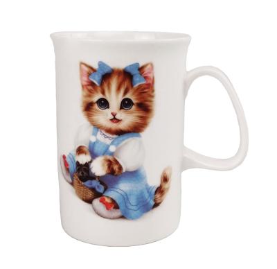 China Sustainable Cute Animal Fine Bone China Coffee Mug With Handle for sale