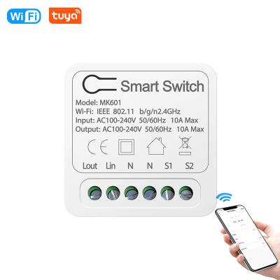 China PC V0 Mini DIY Switch 2 Way Control Smart Home Smart Automation Supports 10A/16A Tuya Smart Wifi Switch for sale