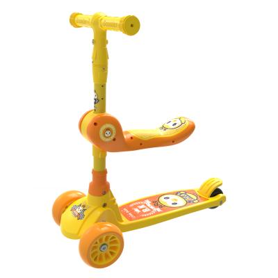 China Good Quality Carbon Steel New Arrivals Kids Pedal Kick Foldable Carbon Steel Scooter for sale