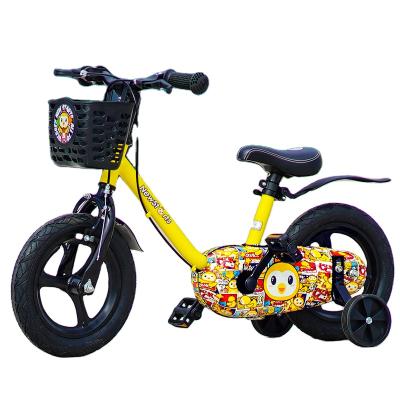 China Good quality steel kids bike with strong rubber and training wheel kids bike for sale