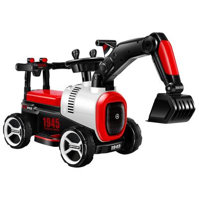 China Ride On Toy Hebei Children Toy Factory Wholesale Ride On Car 2 Seater 12V Kids Electric Car Black Red Music White Excavator Toys for sale