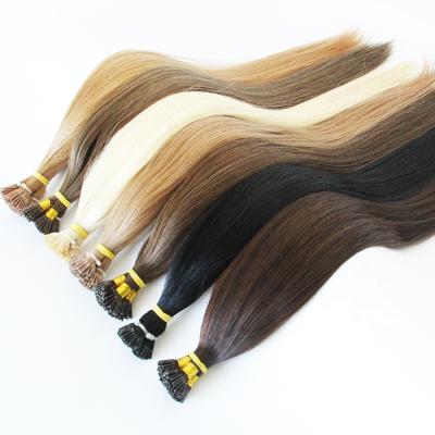 China Silky Straight Wave 10A Mink Russian Hair Vendor Remy Virgin Cuticle Hair Extension Prebonded Hair for sale