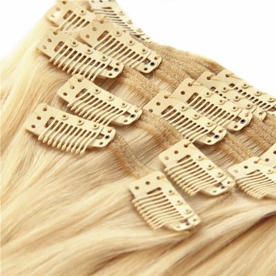 China Kinky Curly Or Curly Wave 100% Silky Straight Virgin Brazilian Remy Human Hair Extension Clip In Hair Extensions for sale