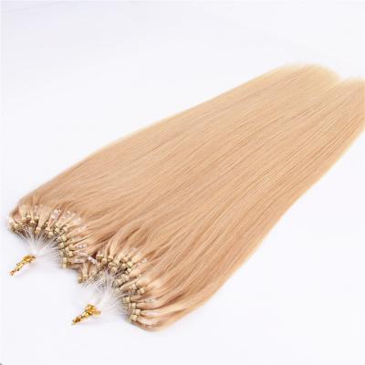 China Best Quality Silky Straight Brazilian Remy Human Hair Virgin Micro Wave Loop Ring Hair Extensions for sale